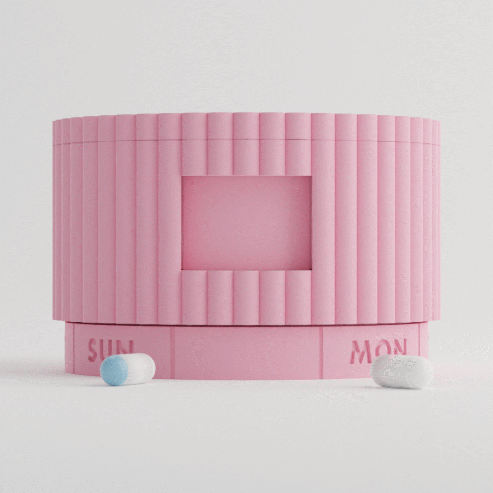 Pink Hanami — Pillenorganizer für 7 Tage